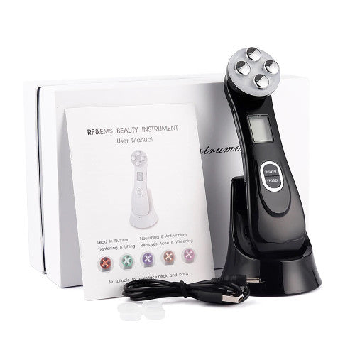 Microcurrent Face Massager with RF + EMS + Phototherapy (LED Therapy) for Lifting and Firming Skin