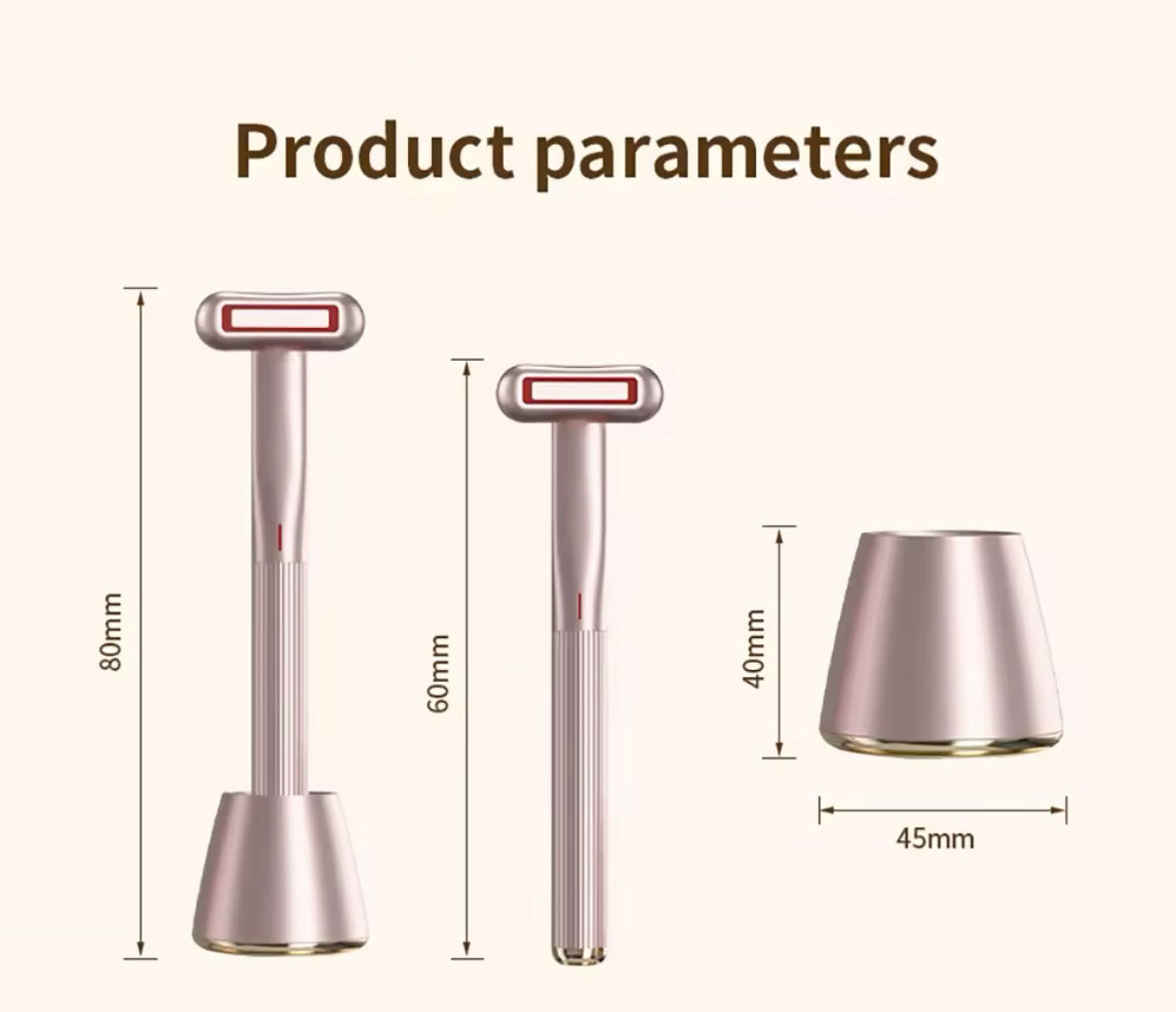 4-in-1 Microcurrent Eye & Face Wand — Red Light Therapy + EMS + Warmth + Massage