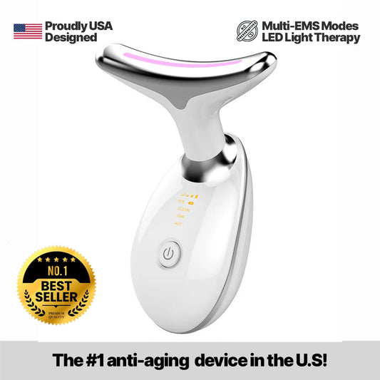 EMS Facial & Neck Lifting Massager for Wrinkle Reduction & Skin Tightening